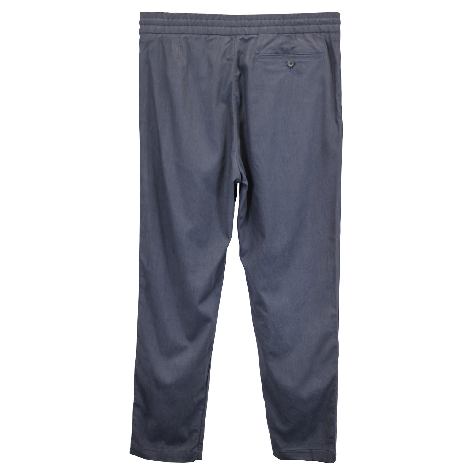 Mr P. Tapered Twill Navy Lyocell Drawstring Pants Male Blue 34