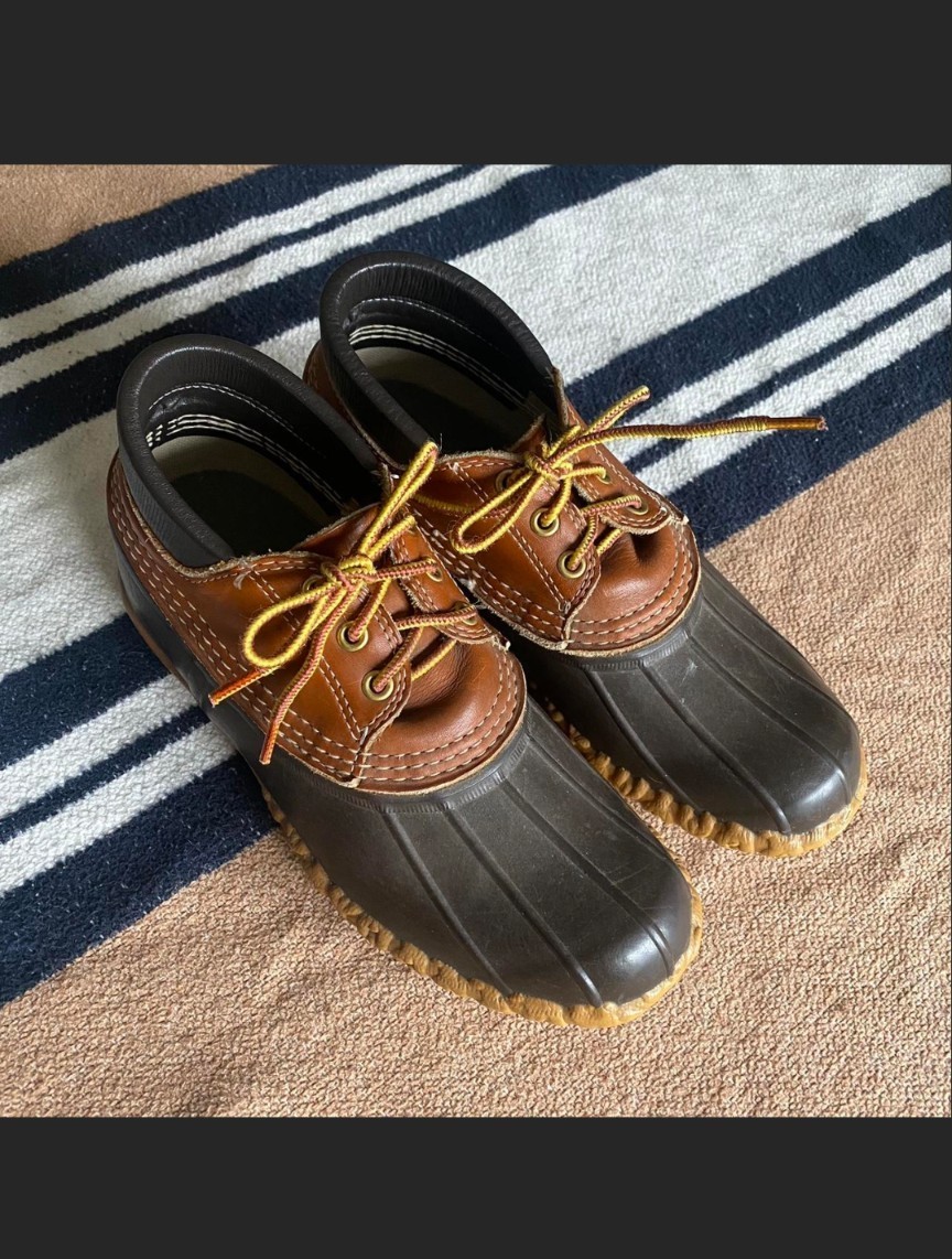 Vintage LL Bean Maine Hunting Shoe Women’s Gumshoe Duck Low Boots Size 8 M Brown