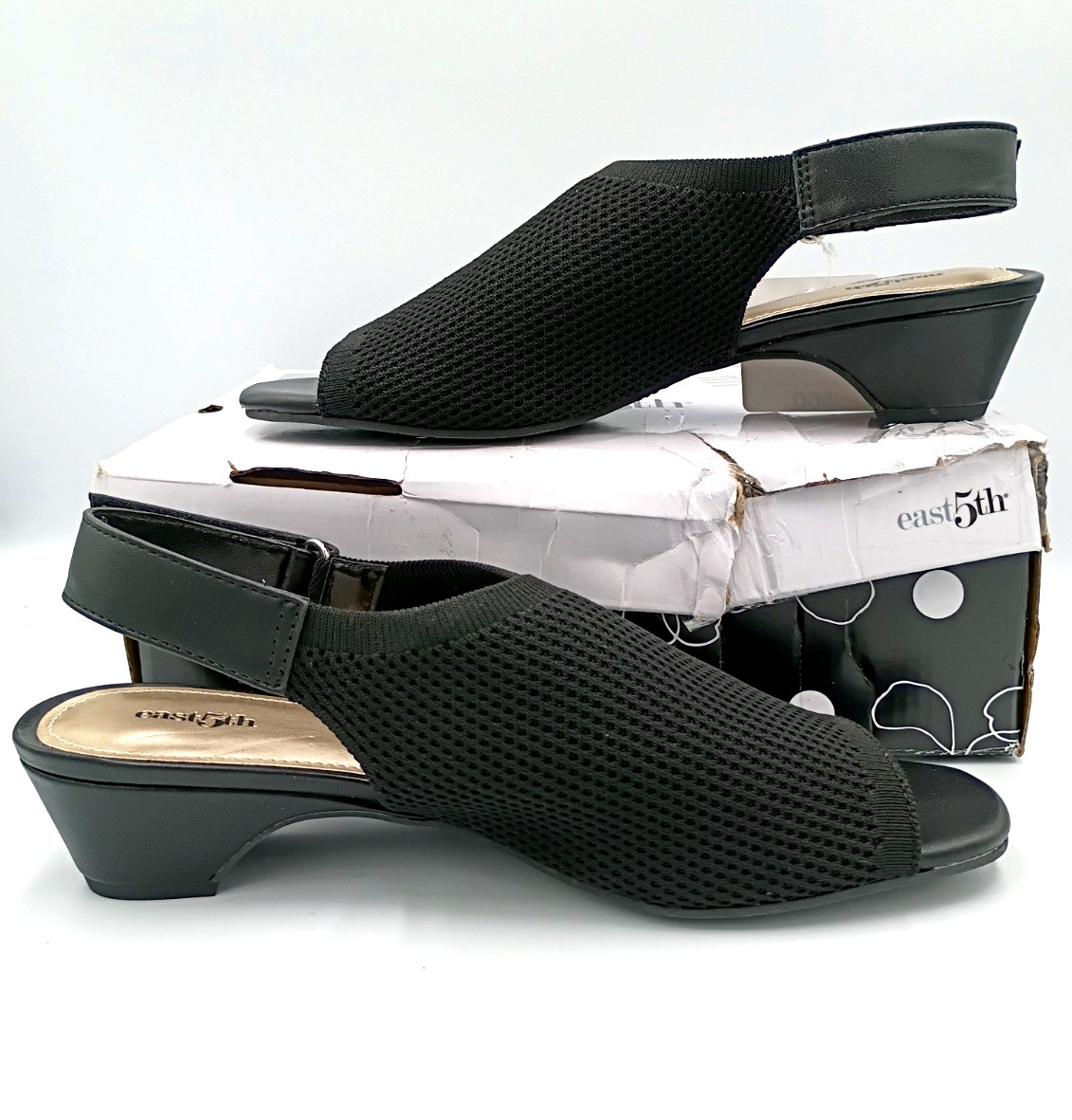 East 5th Julinow Round Closed Toe Block Heel Pumps Womens Size 9.5 M NEW w/ box