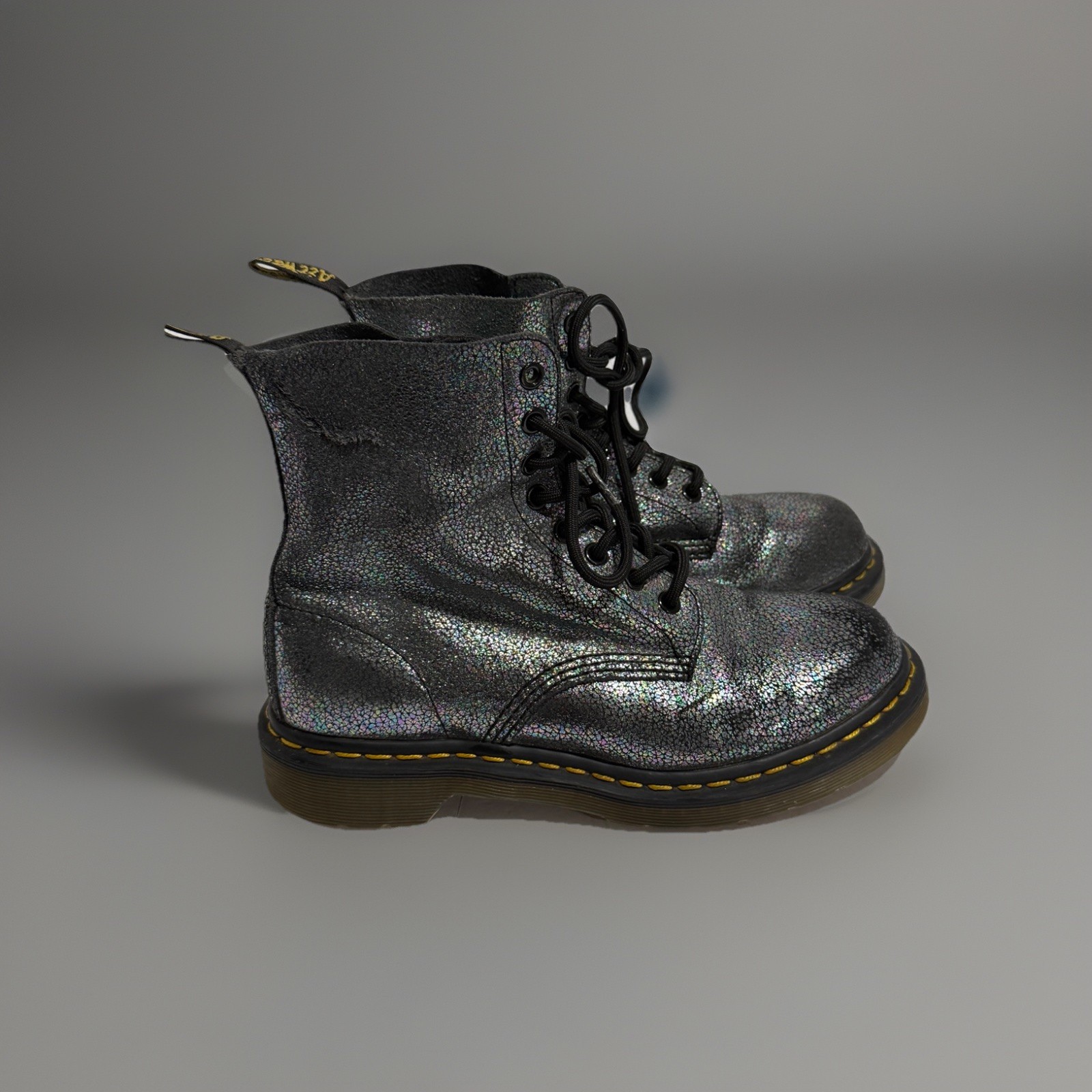 Dr. Martens 1460 Pascal Iridescent Leather Boots Women’s Size 7