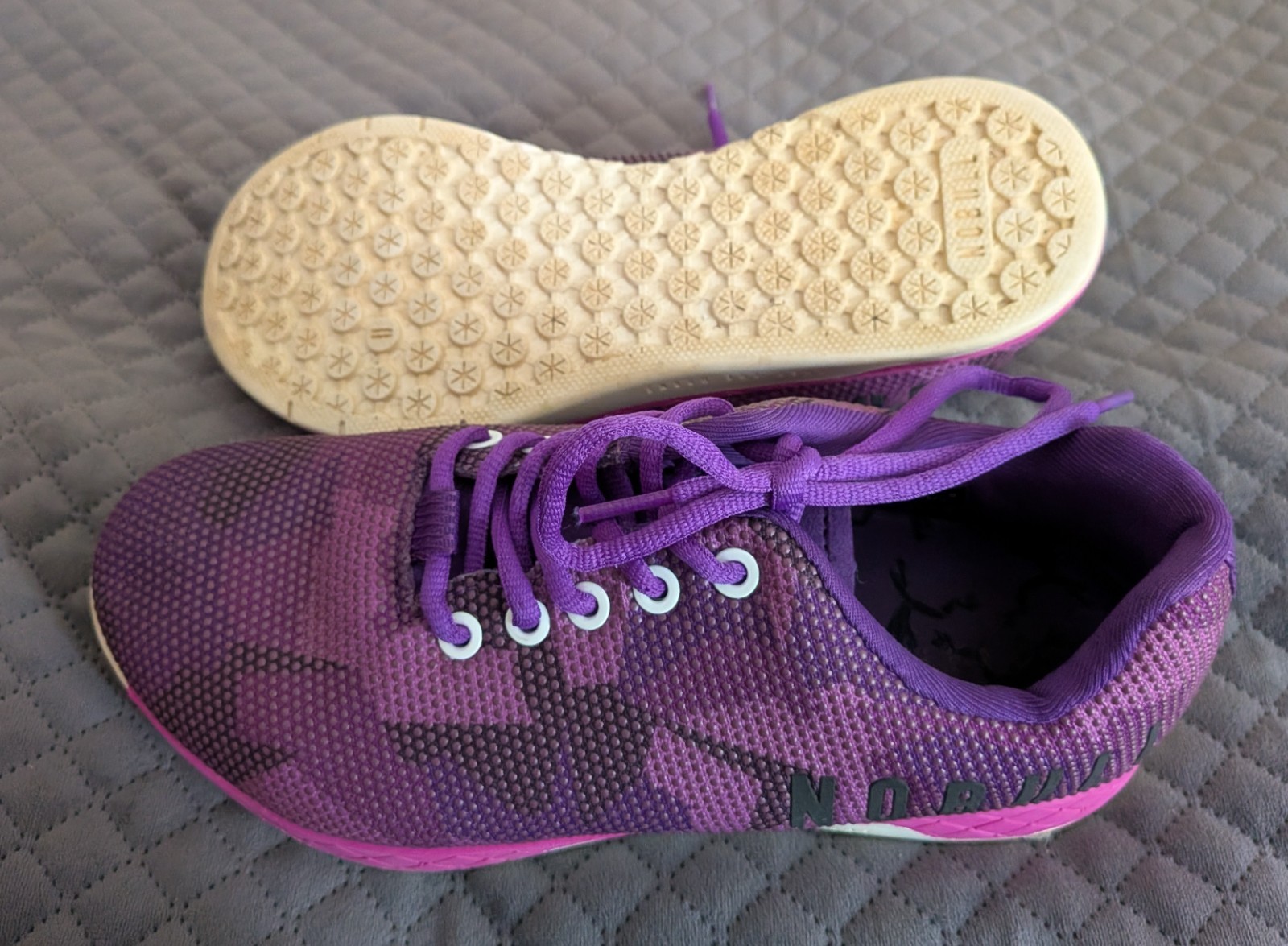 Nobull Unisex Trainers Workout Shoes Camo Purple Women 8.5 Men 7