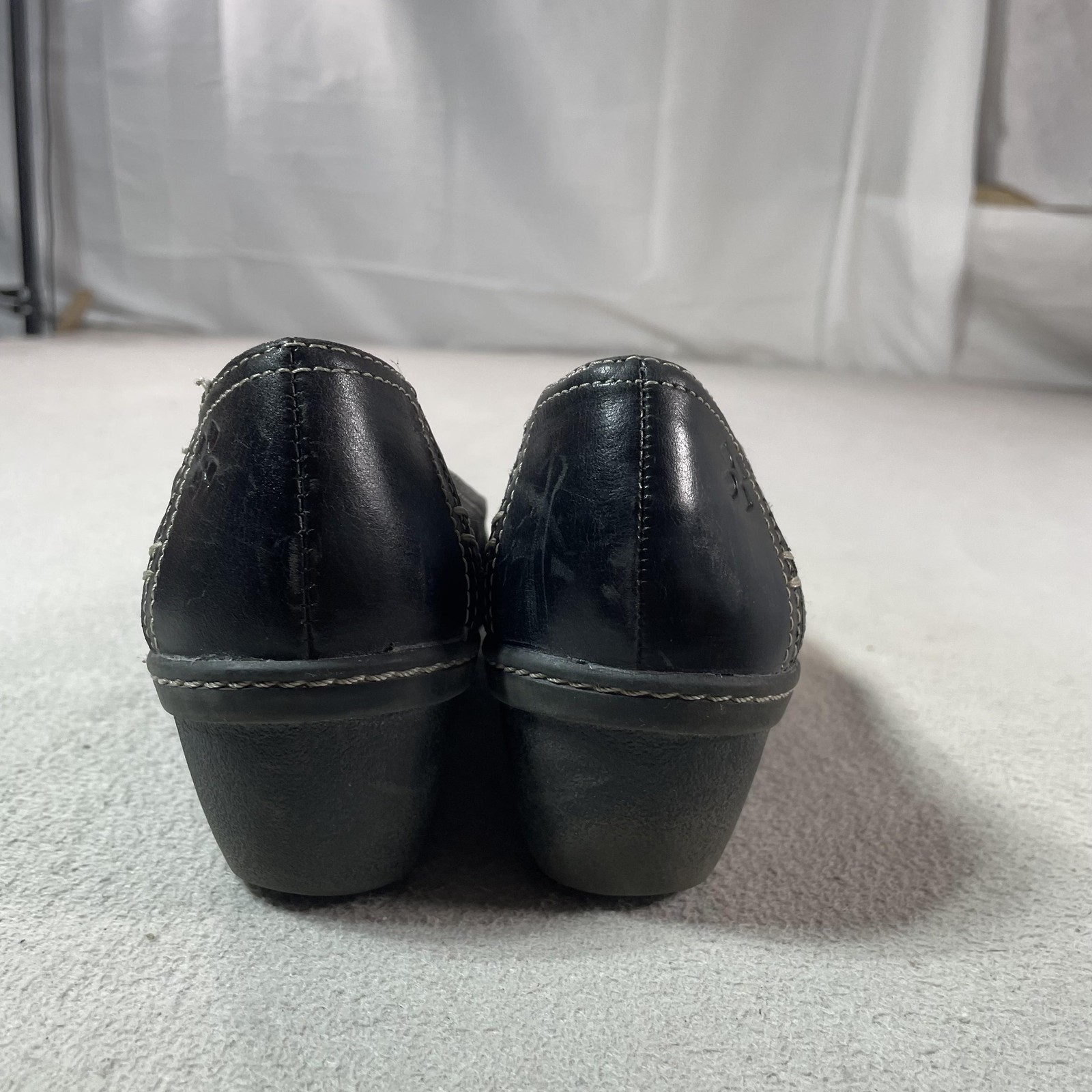 Naturalizer Shoes Womens Size 6.5 Black Slip On Wedge Comfort Casual Workwear