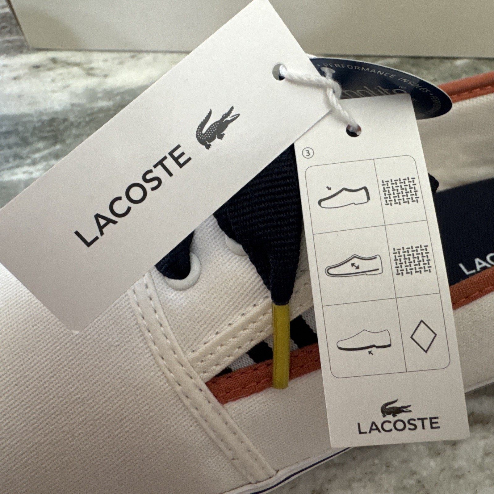 Lacoste Marthe Paris Women’s Slip On Flat Canvas Shoes Wine Sz 9.5 New In Box!