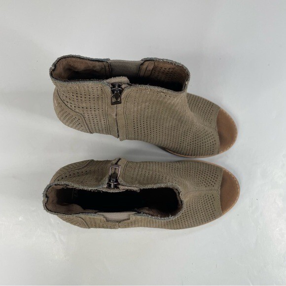 Toms Womens Majorca Peep Toe Ankle Booties Size 7