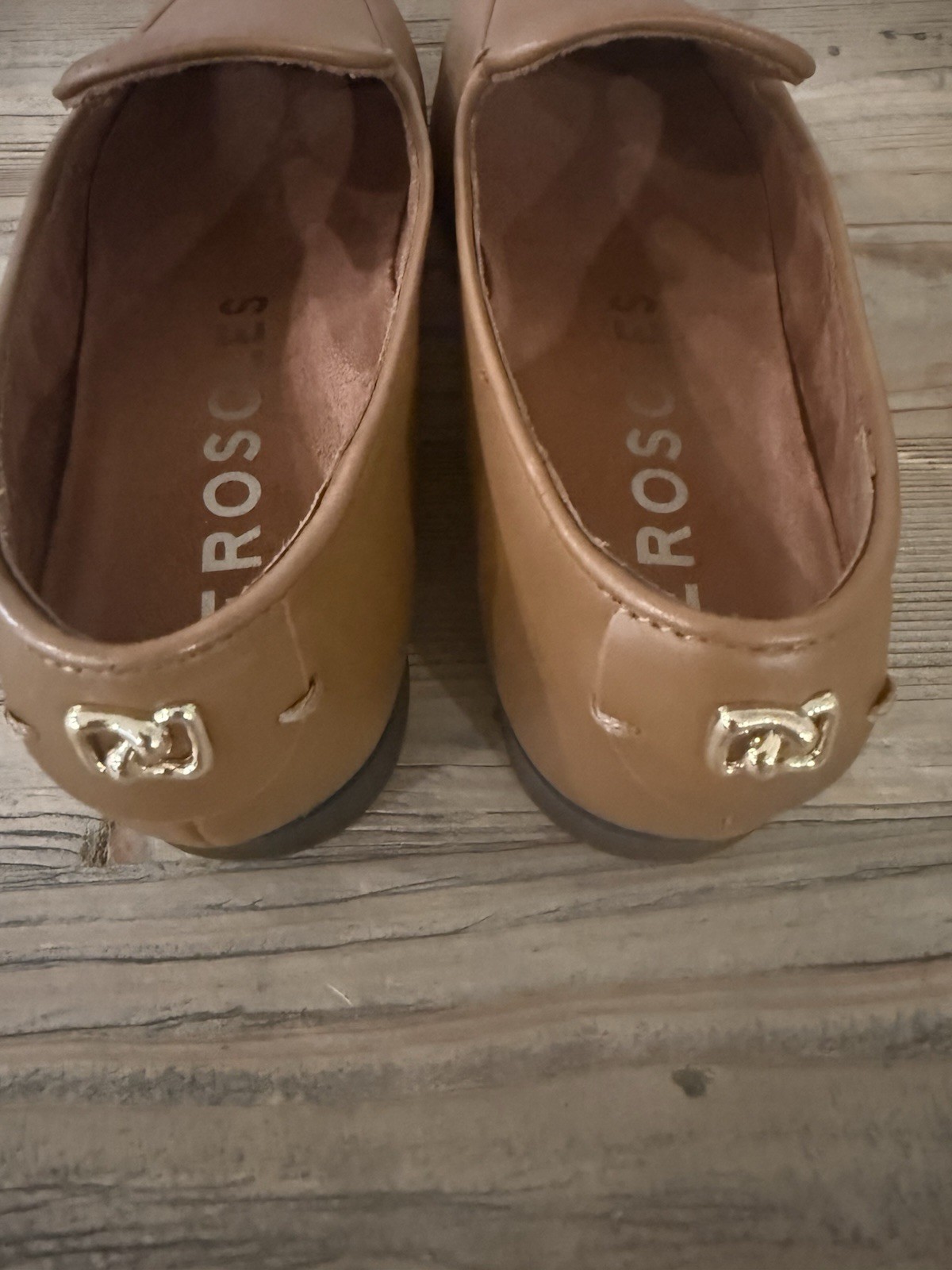 Aerosoles Wells Tan/Brown Leather Loafers, Size 6 1/2, New In Box, Retail $94