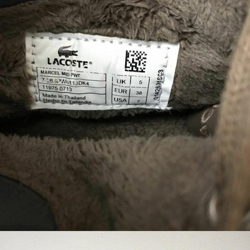 Women Lacoste Boots Brown Leather 38