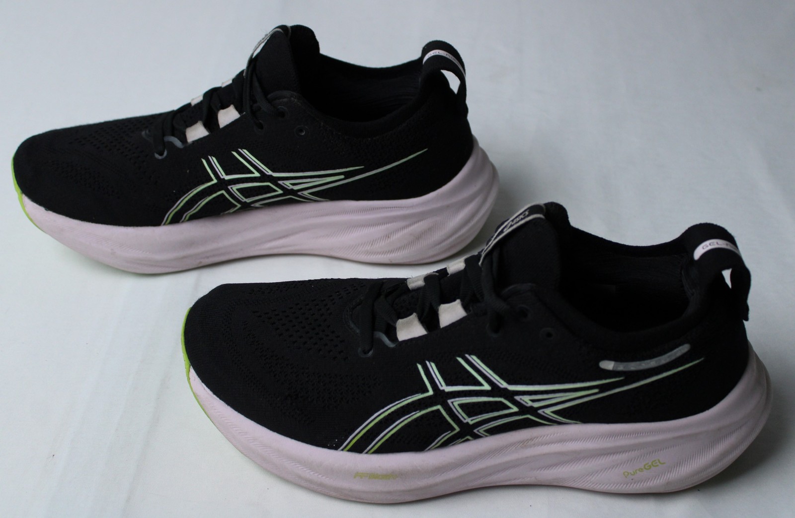 Asics Women’s Gel-Nimbus 26 Running Shoes JL3 Black Neon Lime Size US:9.5 UK:7.5