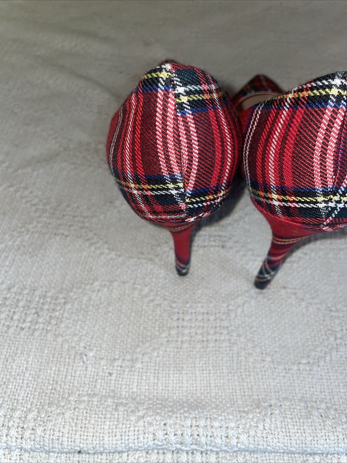 J. Crew Women’s Dress Heels Size 6 B Red Plaid Business Formal Going out NWOB