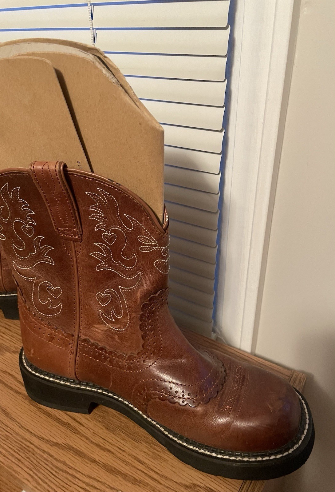 Ariat Womens Fatbaby Saddle Western Brown Leather Boots Size 9.5B #10000860