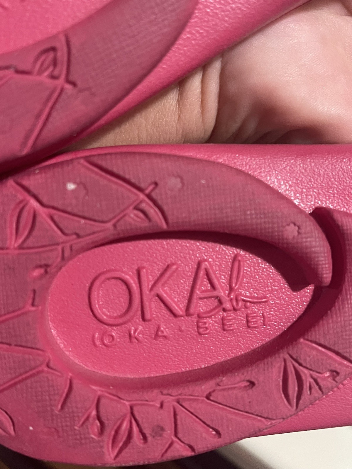 Oka B Bee Vegan Slides Hot Pink w/ Bows Slides Flip Flop Sandals Size large