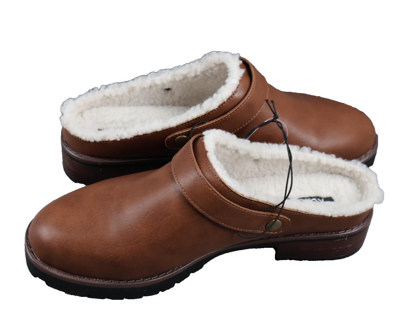 Kensie Shoes Womens Size 8.5 Brown Clog Slip On Faux Fur Lined Winter Wrylie