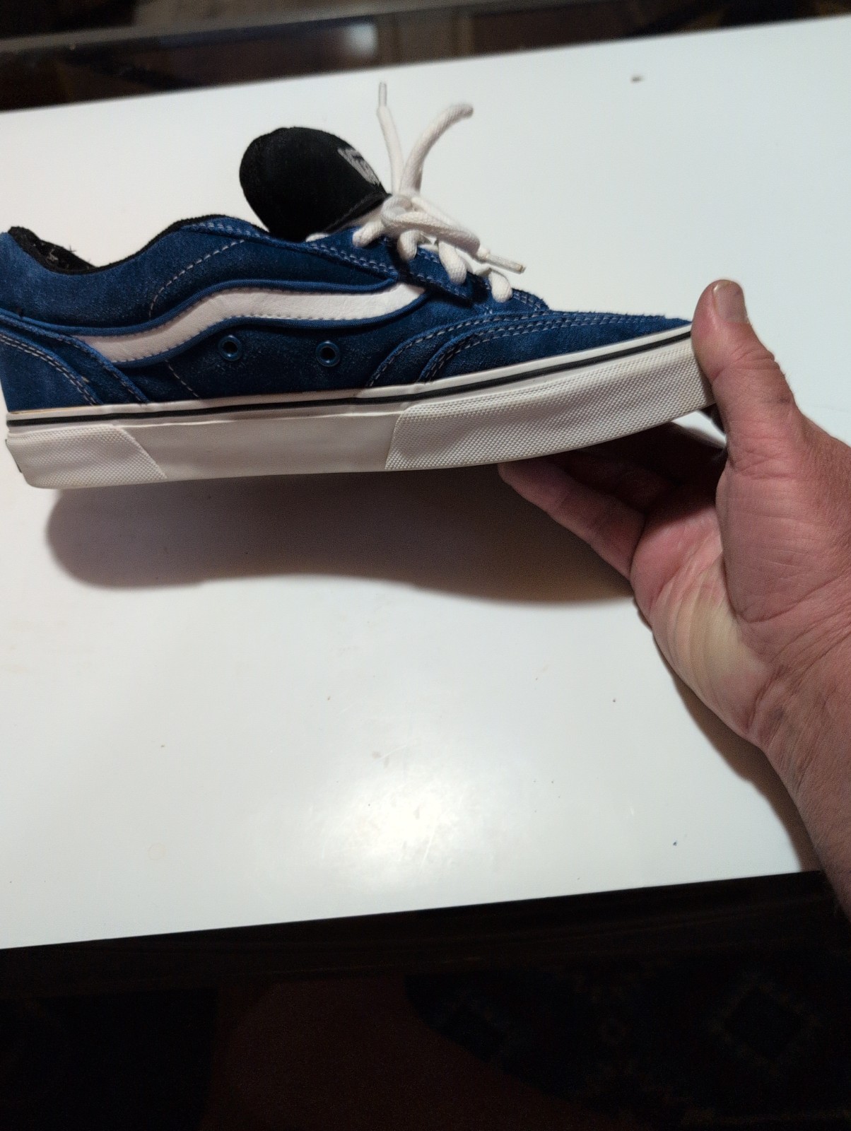 Vans Old Skool Blue And Black Holder Vulcanized Trainers Sneakers Size M 9.5