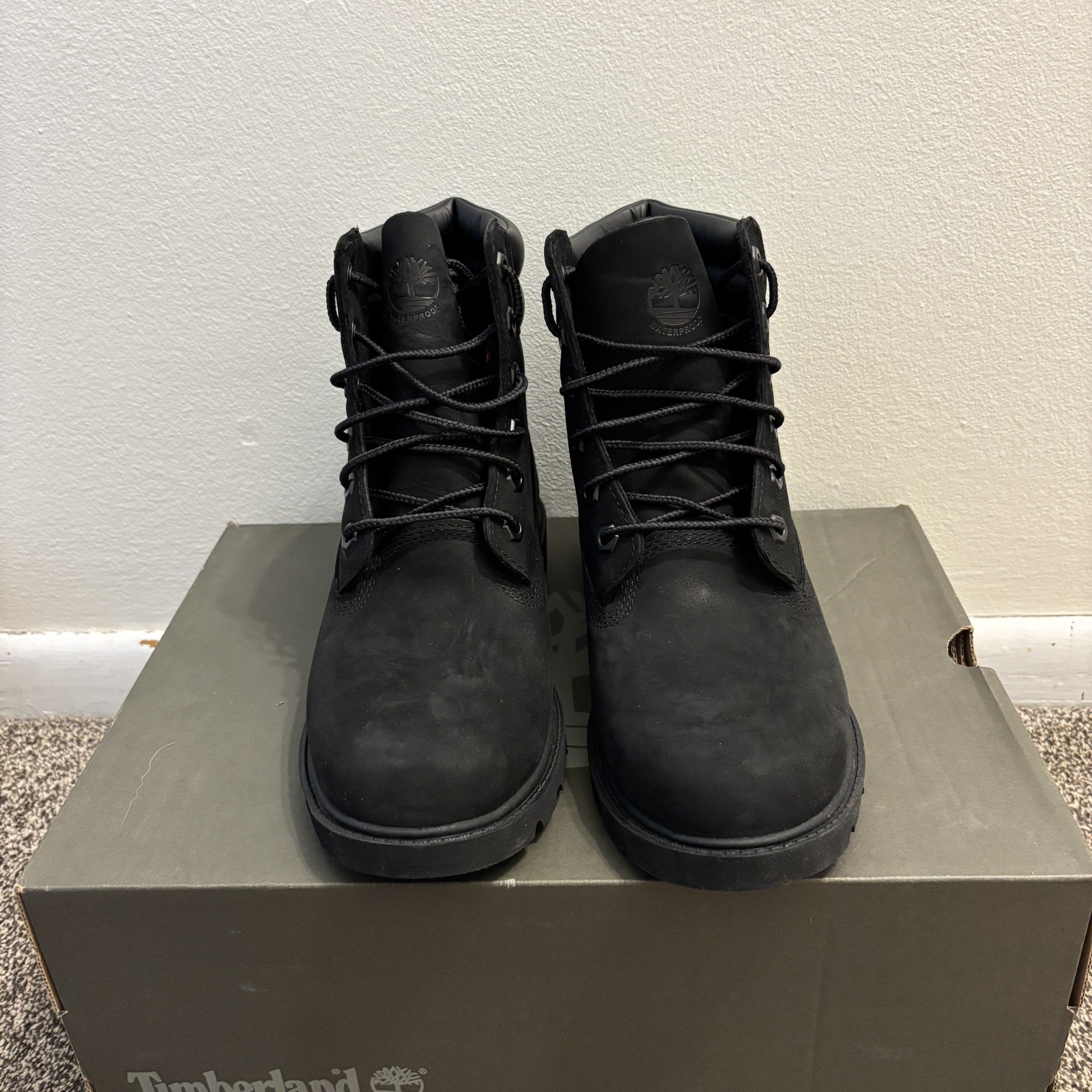 Timberland Boots Womens 7.5 Linden Woods 6″ Waterproof Leather Black A156S A5998