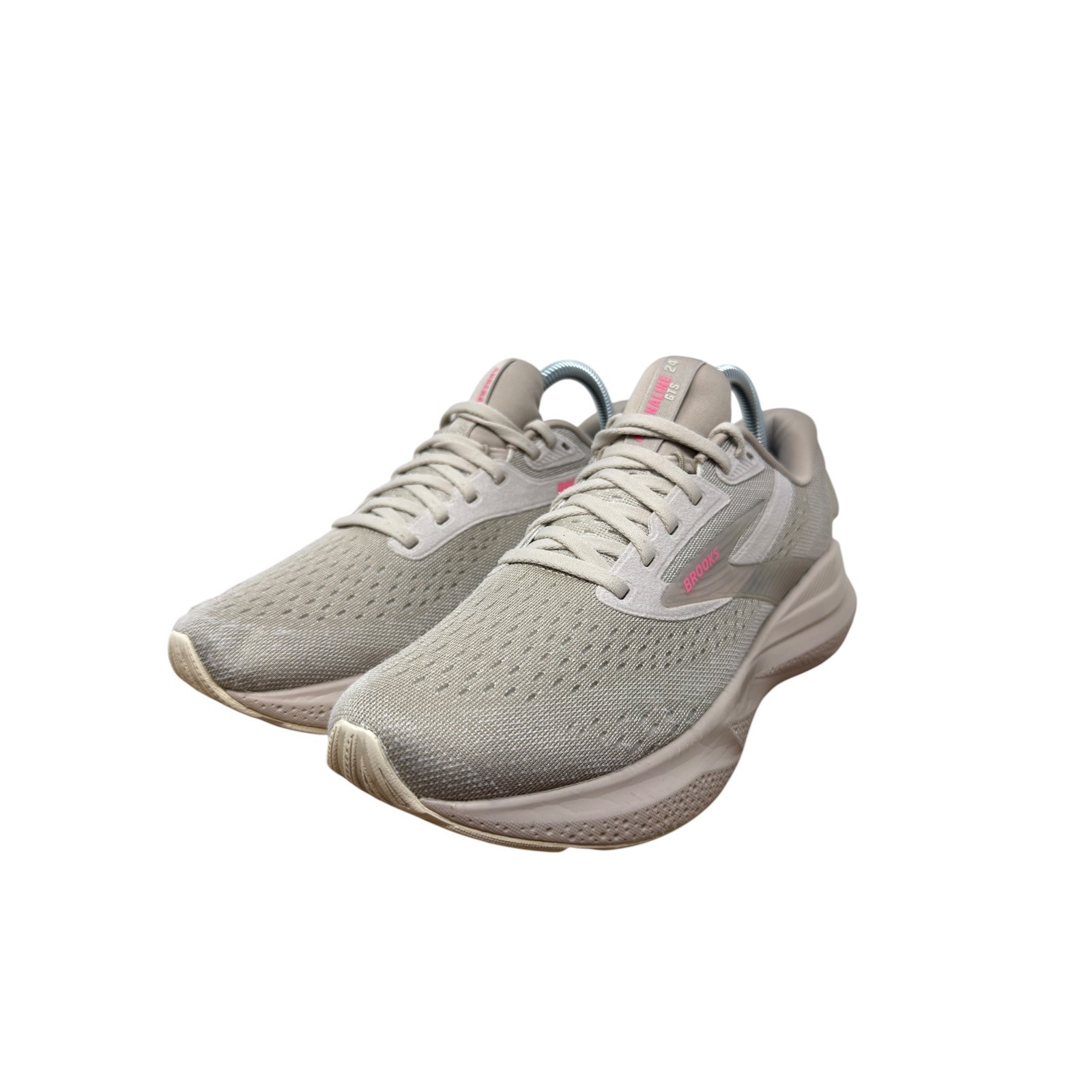 Brooks Adrenaline GTS 24 Running Shoes Womens 9.5 Grey Pink Stability Sneakers