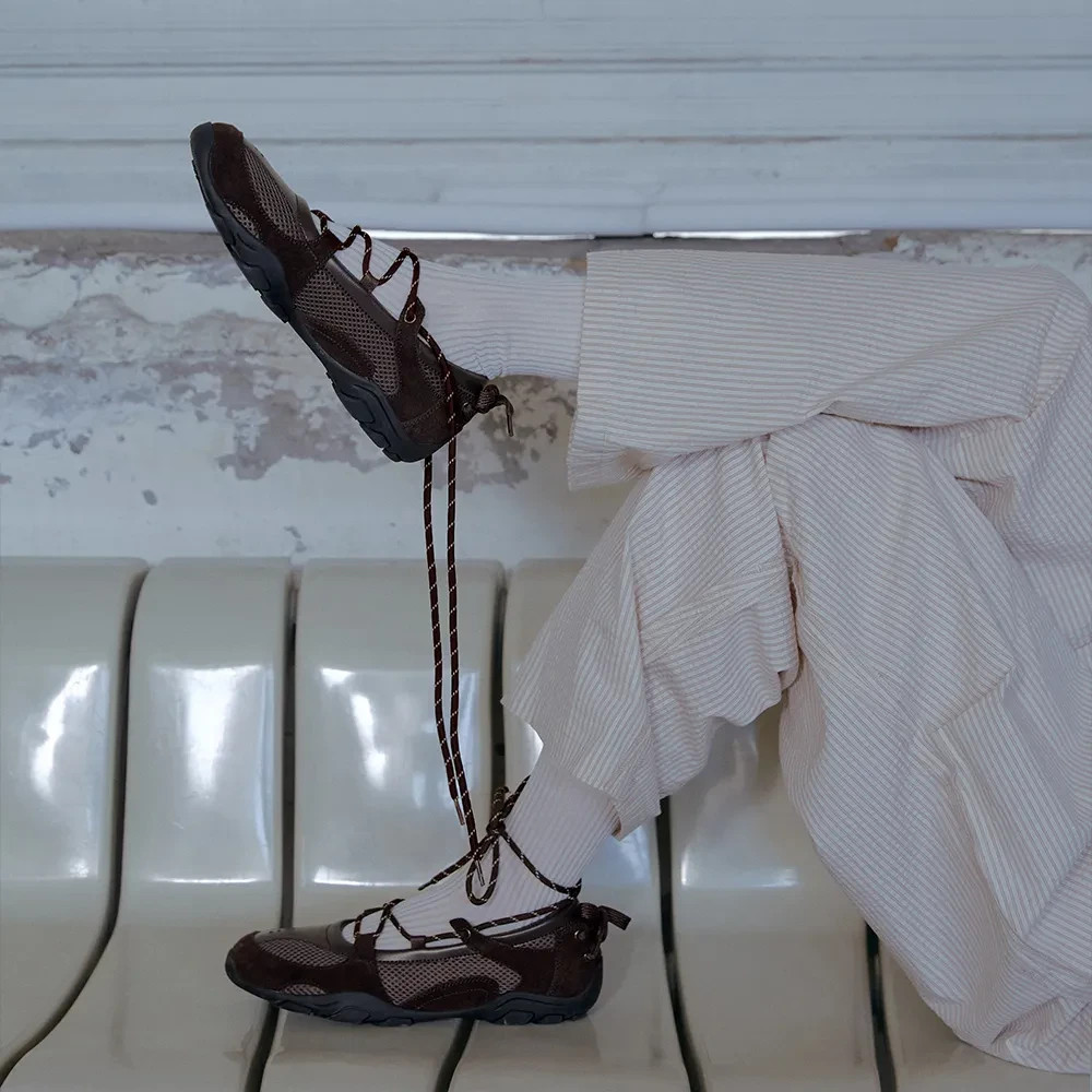 Rockfish Weatherwear NICOLE WEAVING LACEUP SNEAKERS Leather Balletcore