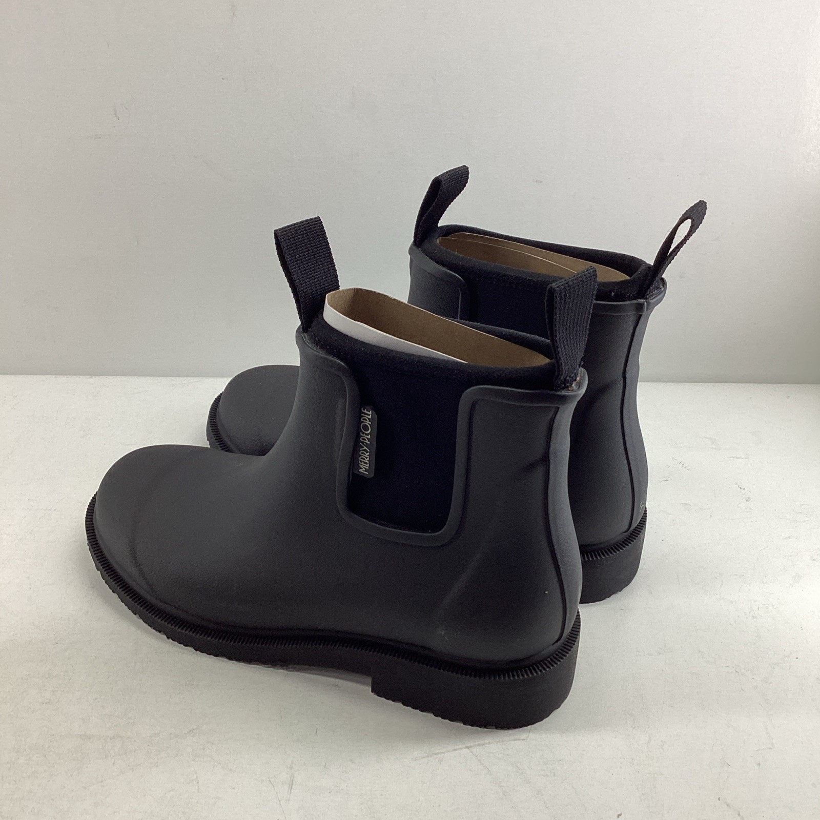 Merry People Bobbi Ankle Rain Boots Black US M9 W10