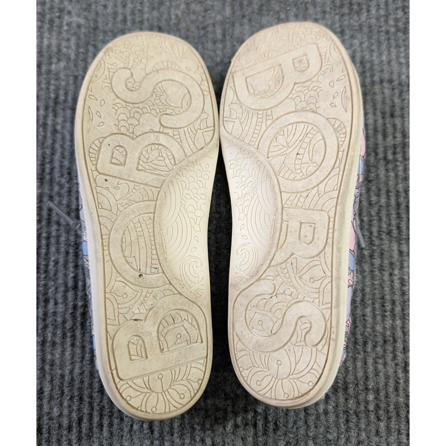Skechers Bobs Dogs Beach Bingo Sneaker Womens 6.5 Gray Slip On Casual Travel