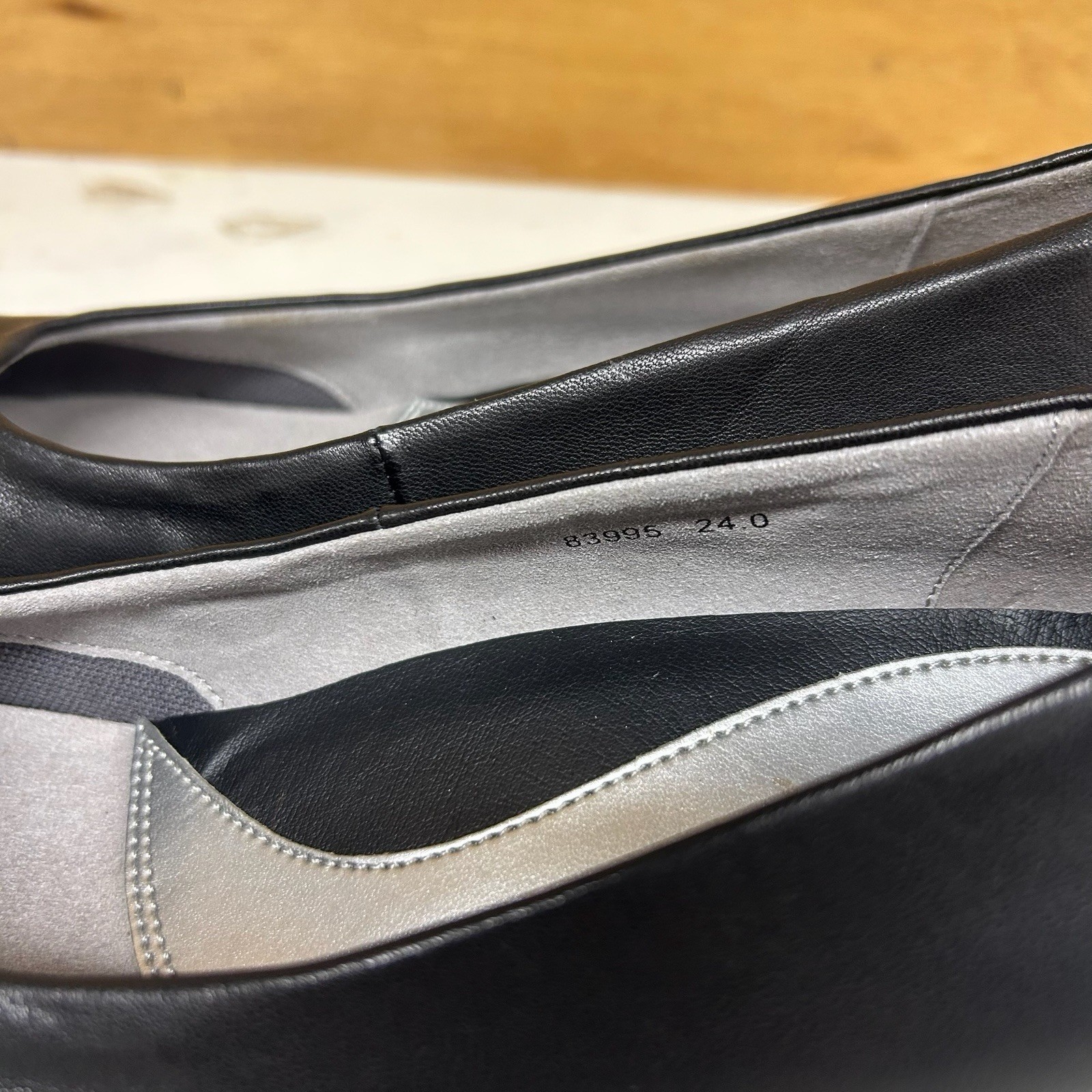 fitfit Women’s Low Heel Black Pumps Size 24.0cm With Box Shoehorn Used