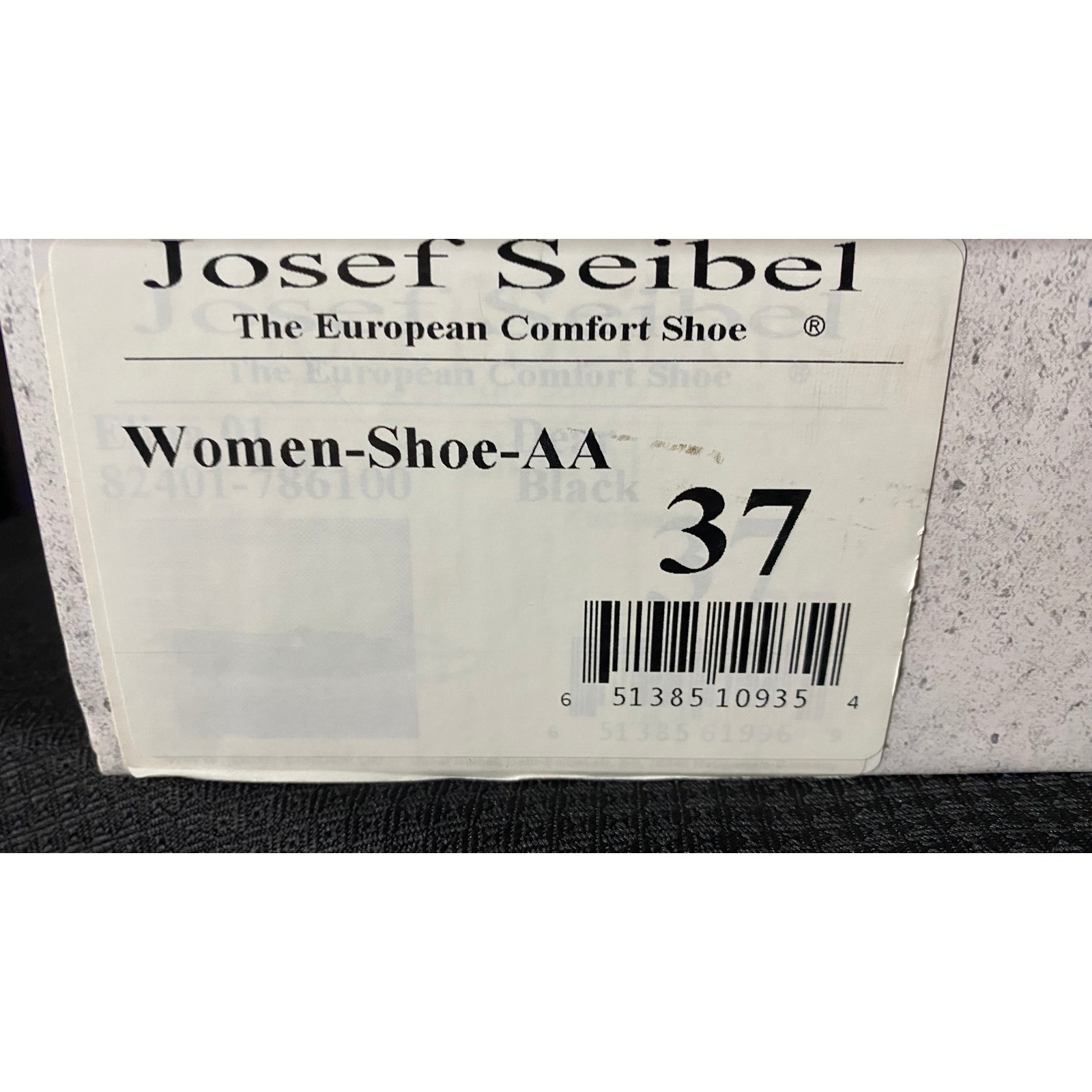 Josef Seibel Black Leather Wedge Sandals Adjustable Strap Size 37 US 6.5-7