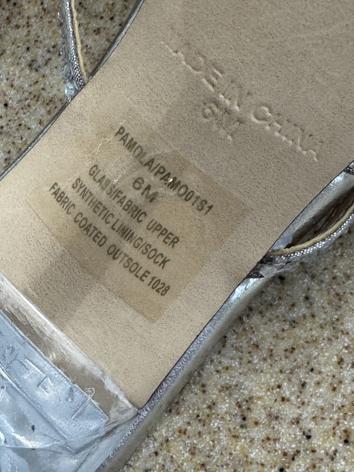Steve Madden Silver Rhinestone Glass Bling Slip On Sandals 6 Clear Lucite Heels