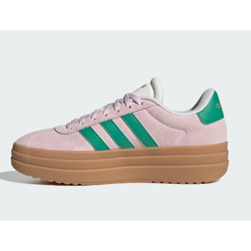 Adidas Women’s Size 8 VL Court Bold Clear Pink Green Platform Sneaker NEW JP6916