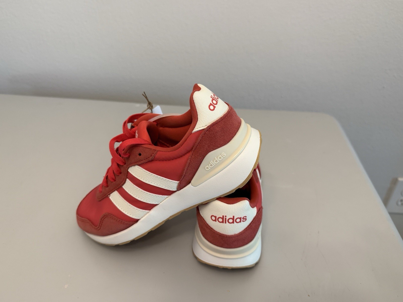 adidas Run 60S 4.0 Low Top Lace-Up Athletic Sneaker Red/White JP5973