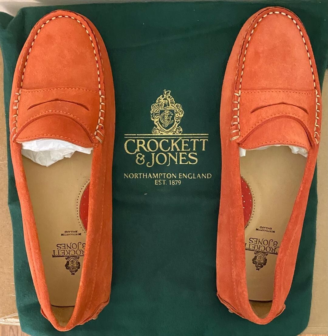 Crockett & Jones Women’s Suede Driving Shoes US size 7.5