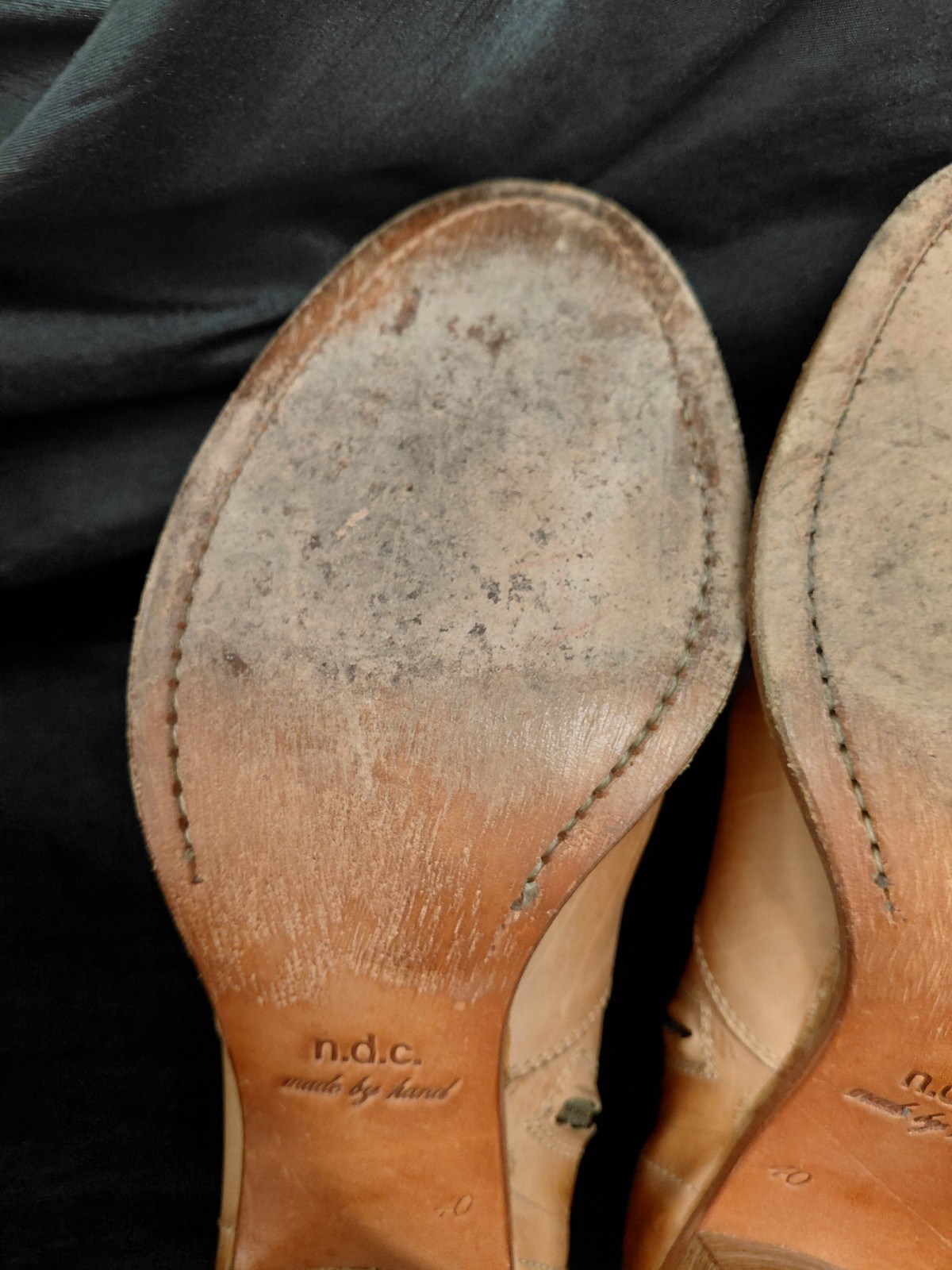 N.D.C. Made By Hand Women Ankle Boots Light Brown Leather Made In Spain Size 40