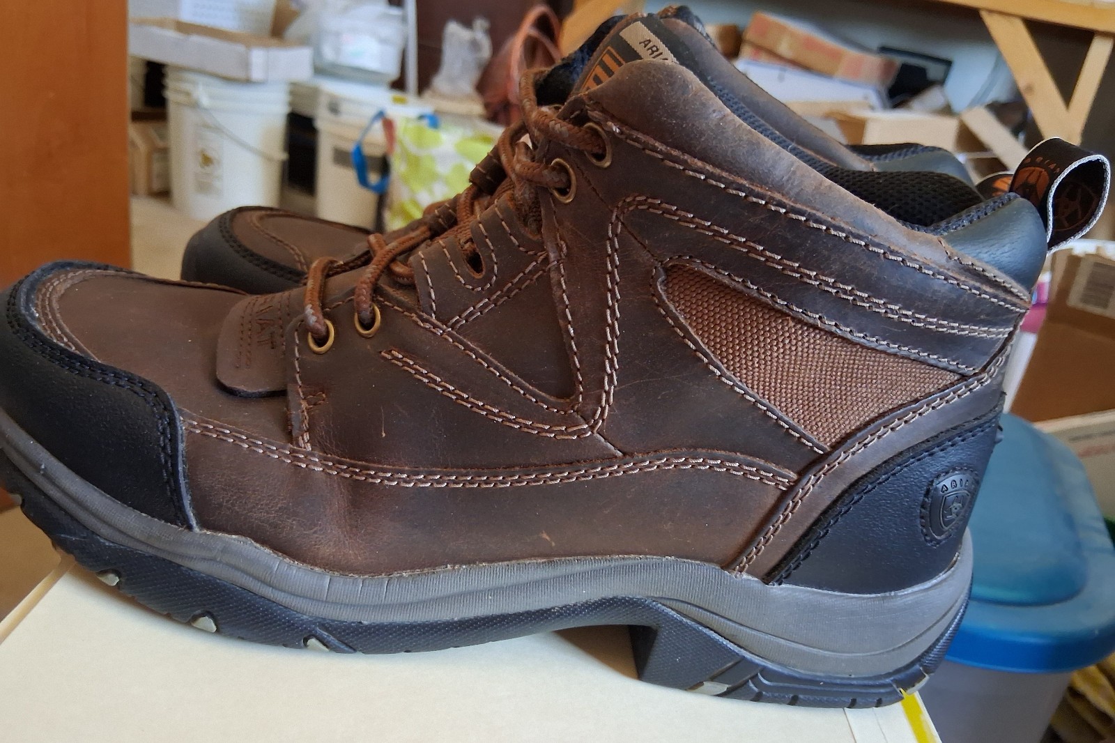 Ariat Ladies Terrain Sz 8D Brown Leather Boots Great Hikers Womens Size 8D
