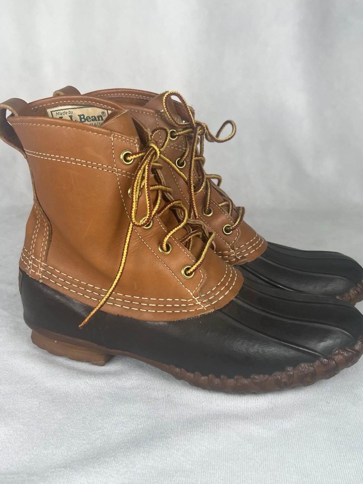 Vintage LL Bean Women’s Unlined Maine Hunting Shoe Duck Boots Brown Size 7