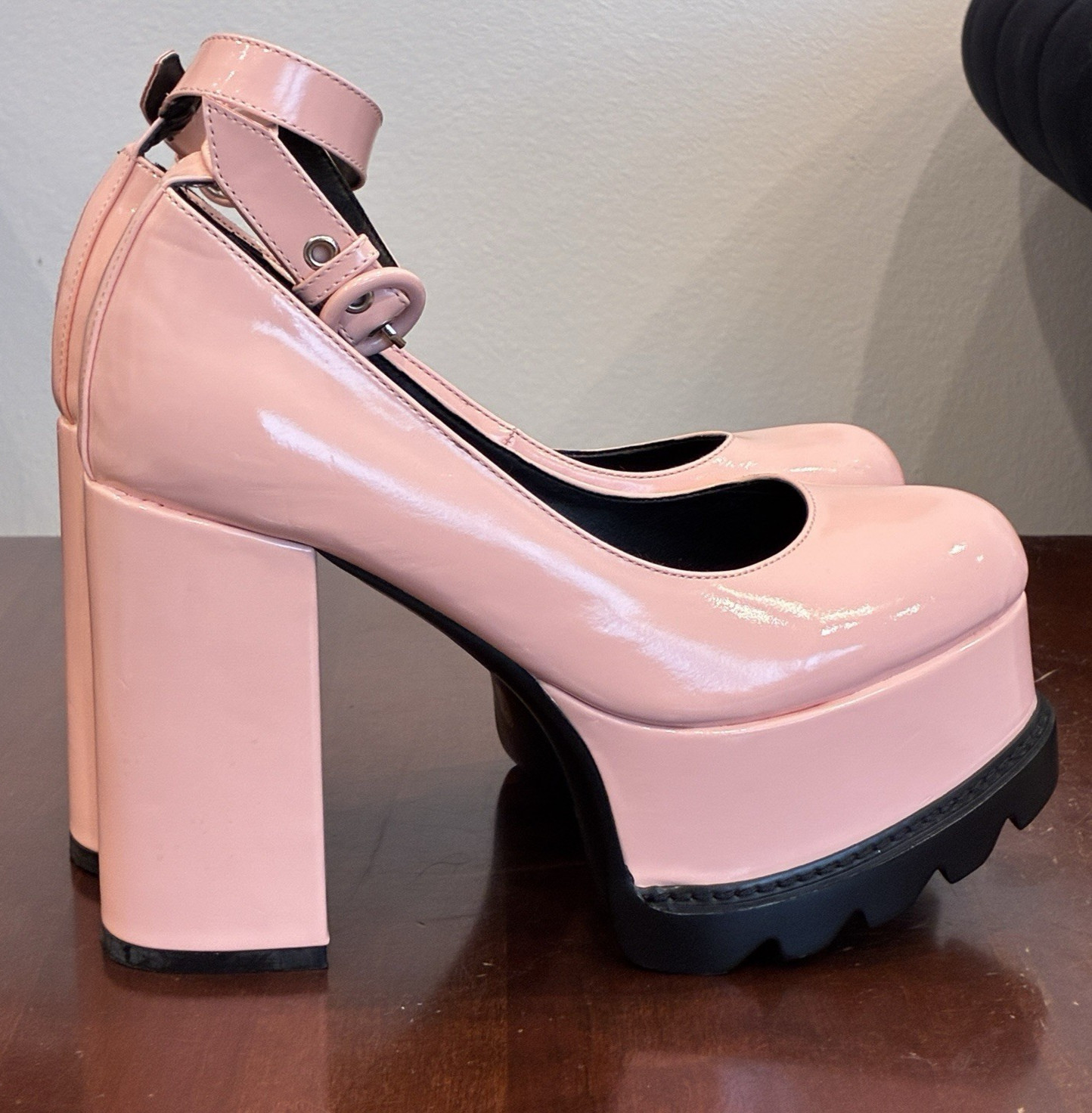 La Moda Candy Extreme Pink Platform Heels Size 7 Mary Jane Goth Punk Dolls Kill