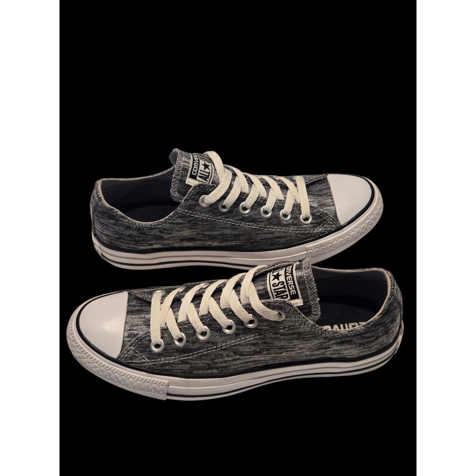 Converse Chuck Taylor All Star Low Grey Space Dye Knit Sneakers Womens 7.5