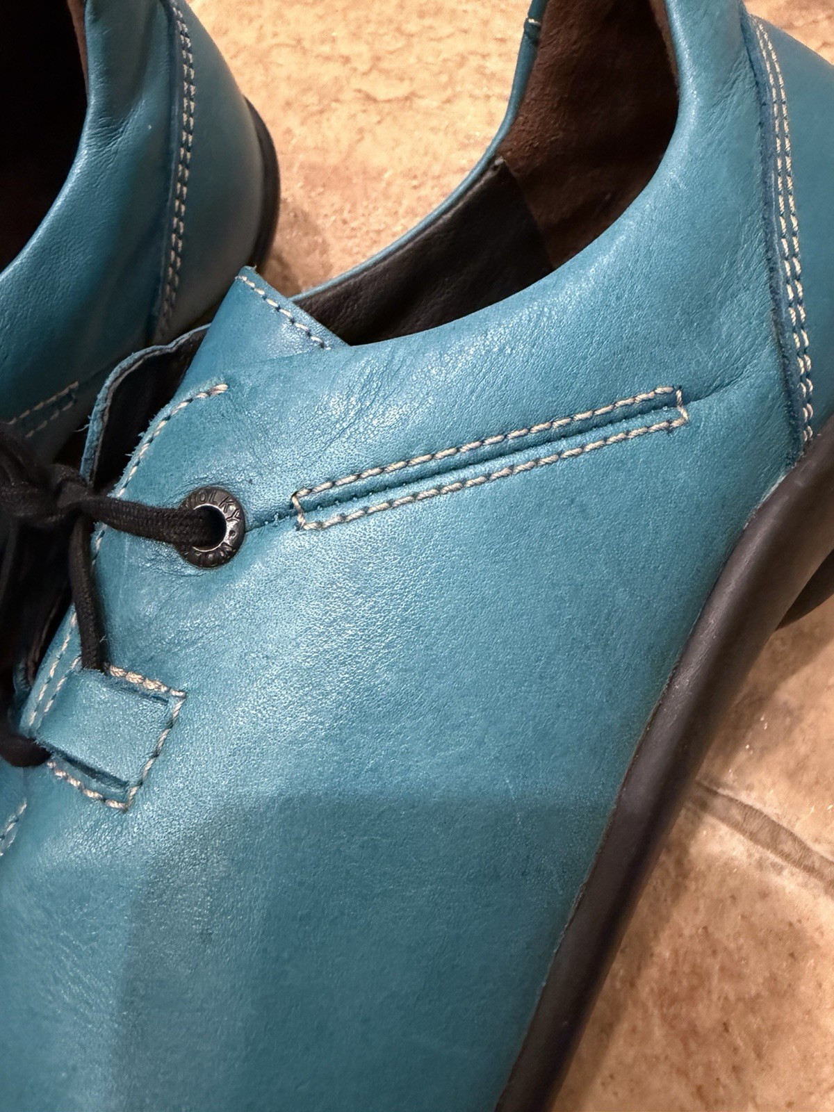 Wolky Rosa Leather Lace Comfort Oxfords Peacock Teal blue Women’s 42/size 11 EUC