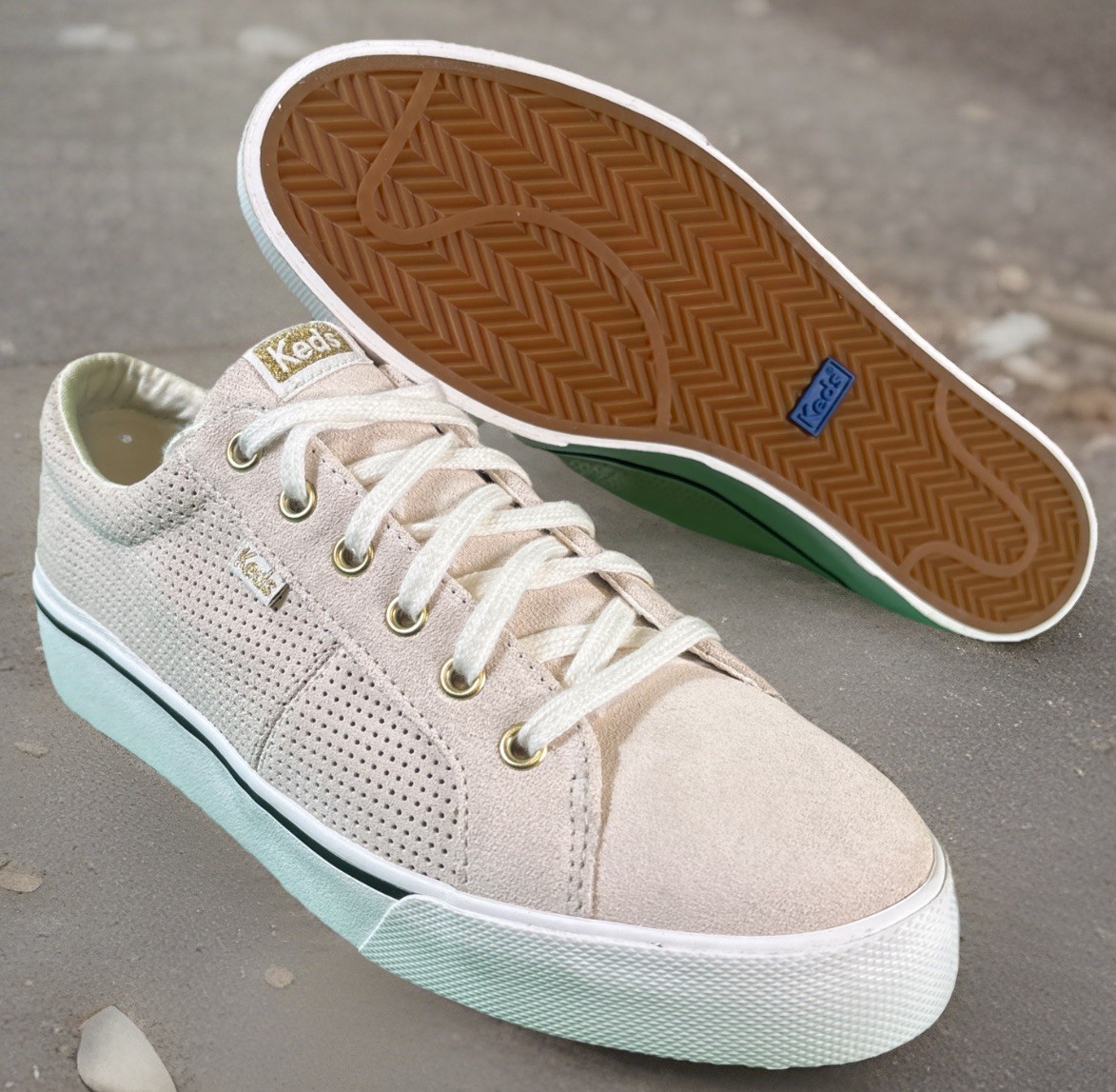 New – Keds Jump Kick Duo Suede Cream, Women’s Size 11. NIB