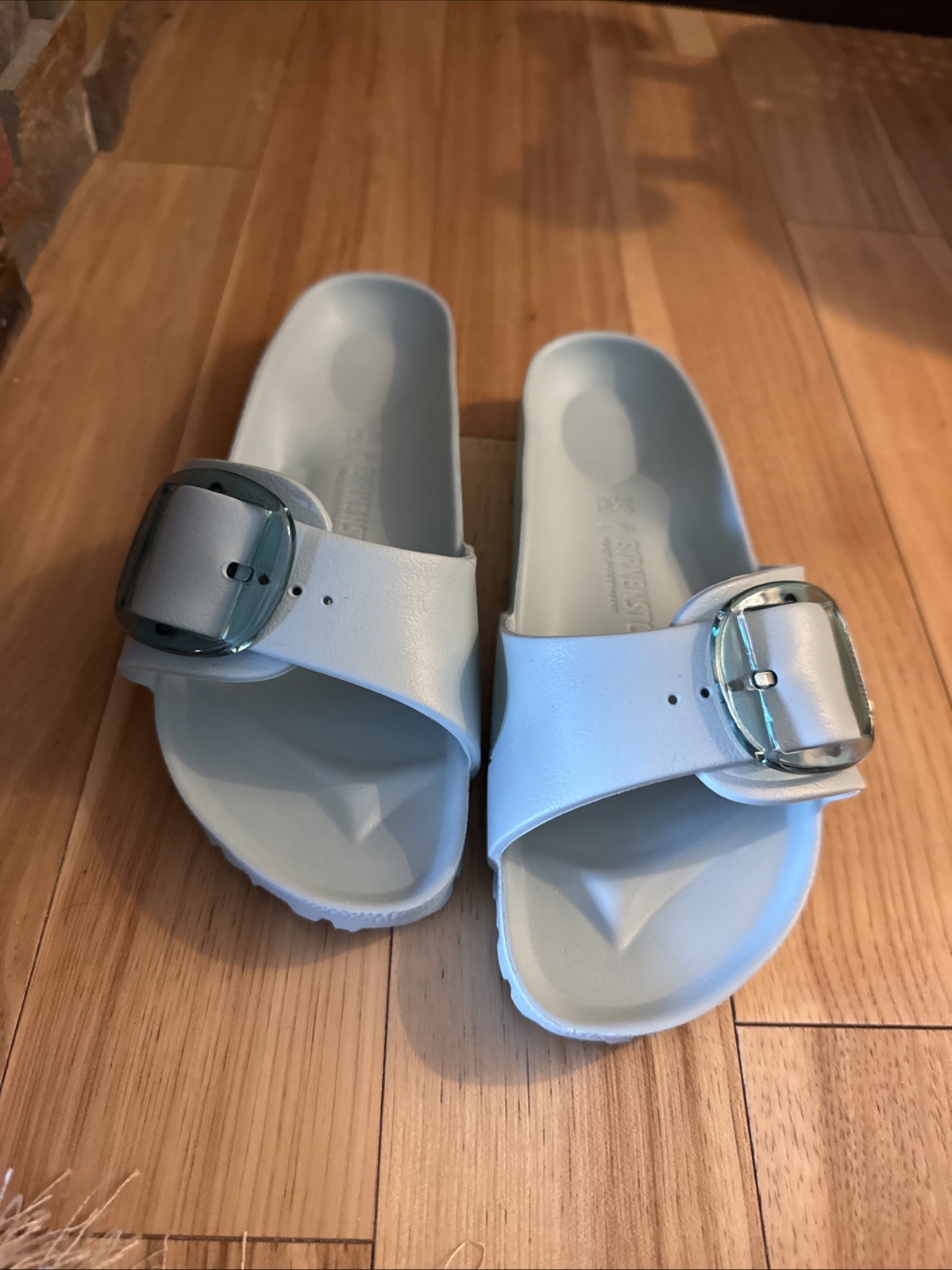 Birkenstock Madrid Big Buckle Eva Slip On Sandal Surf Green Size 38