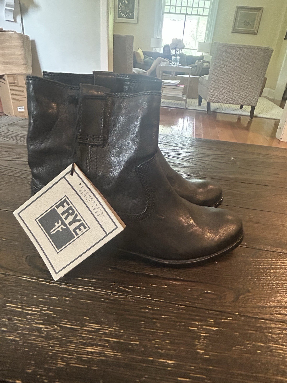 FRYE Women’s Size 6 M Black Leather Ankle Fashion Boots