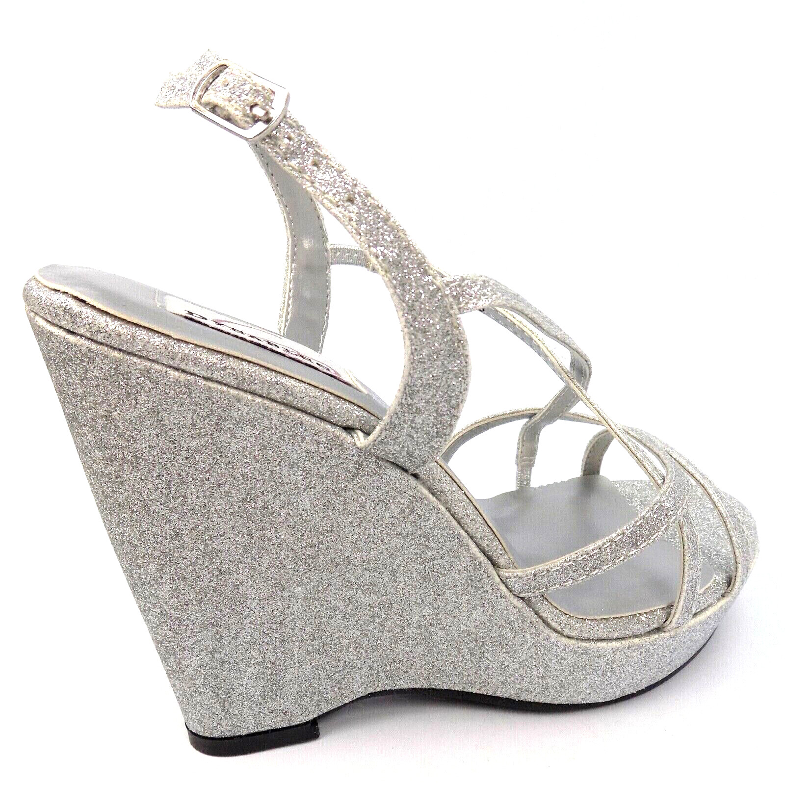 Dyeables Inc Dee Wedge Women Sandal Silver Size 9 B AL6518