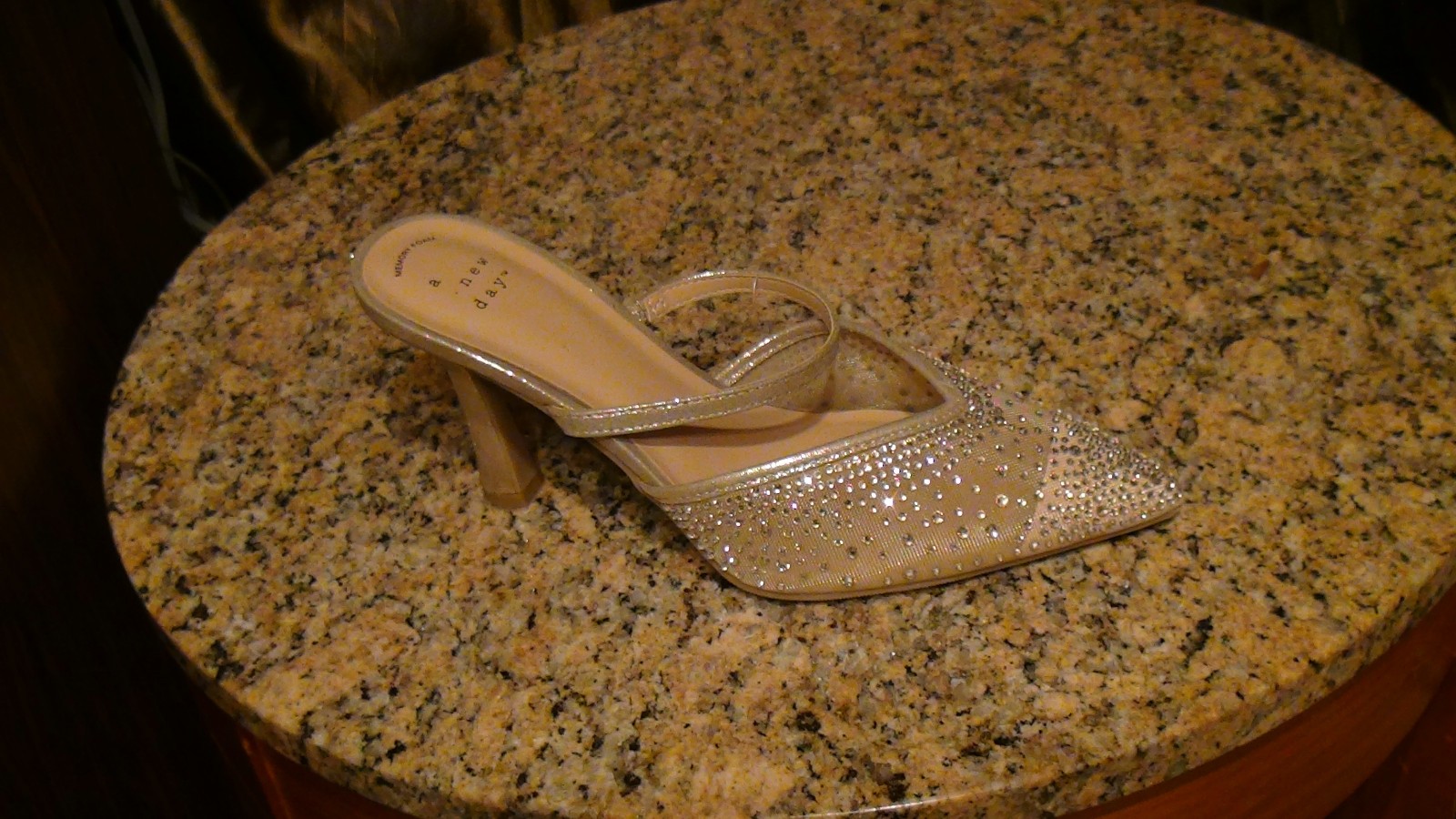 Women’s Sonia 3.25″ Stilito Heels Jeweled A New Day Size 7 Beige