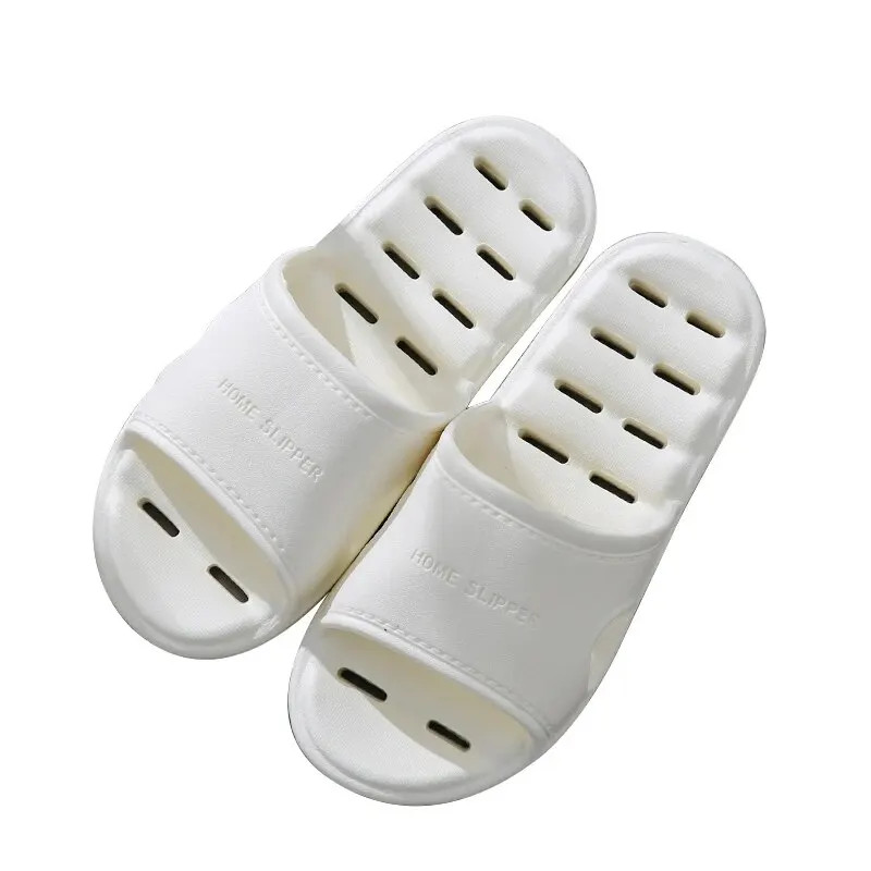 Unisex EVA Non Slip Soft Bottom Leaking Shower Man Woman Home Slippers Punching