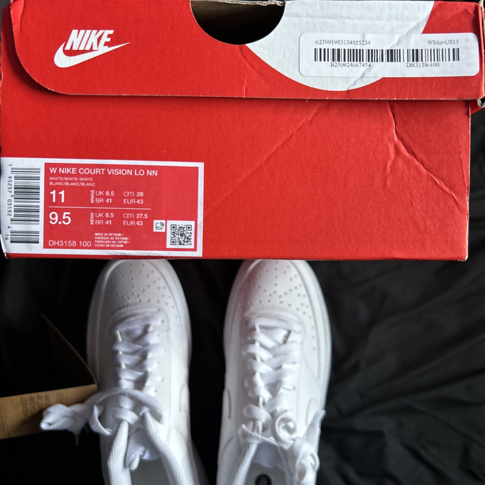 Nike Court Vision Next Nature Low Triple White Women’s Leather DH3158-100