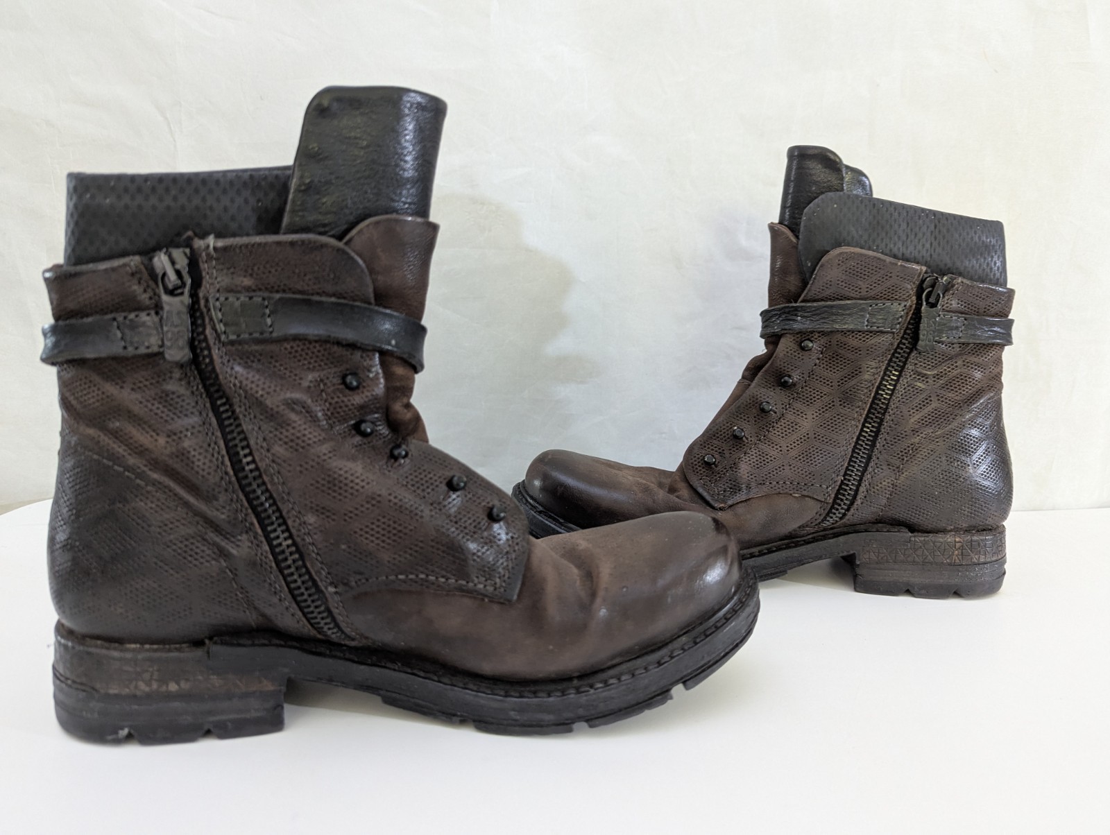 A.S. 98 Ankle Boots Booties 38 Chocolate Brown Victorian Look Original Box