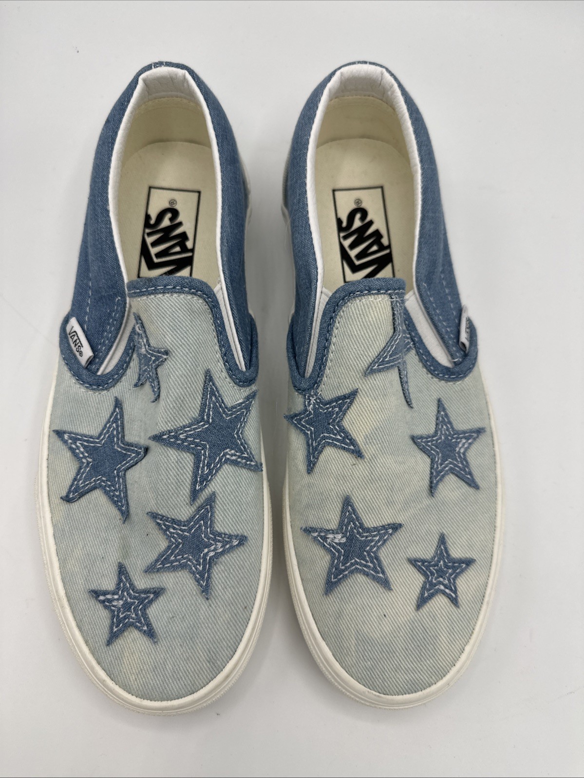 VANS Women’s FU Classic Slip-On Sneakers Starry Night Blue Denim 8 M
