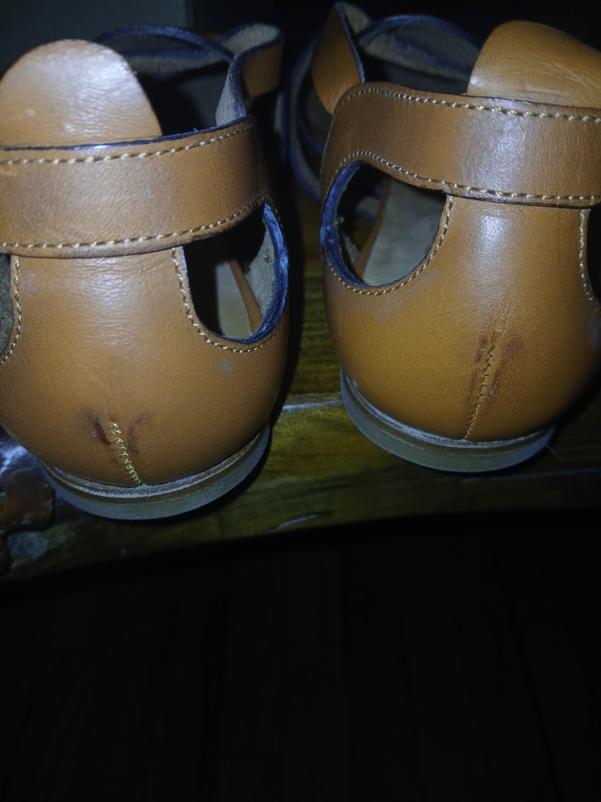 Size 39.5 Hand Made N.d.c. Leather Sandals Brown