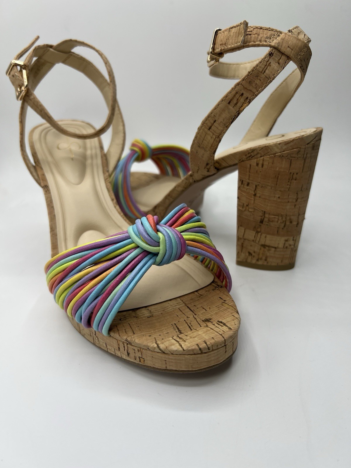 Jessica Simpson Women’s Darleena Heels Platform Sandal Multi Colored Size 9.5W
