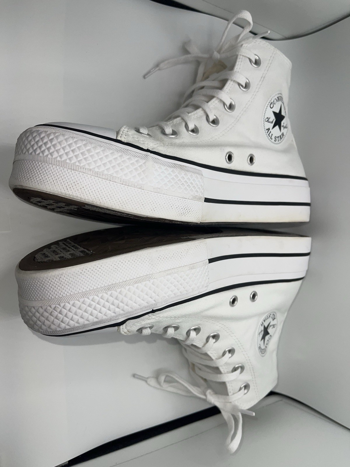 Converse Chuck Taylor High Top Platform Lift Sneaker Size 7 White Classic