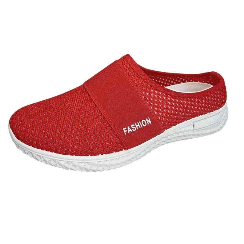 Mules de Mujer Color Sólido Zapatos de Verano Zapatillas Cómodas y Transpirables