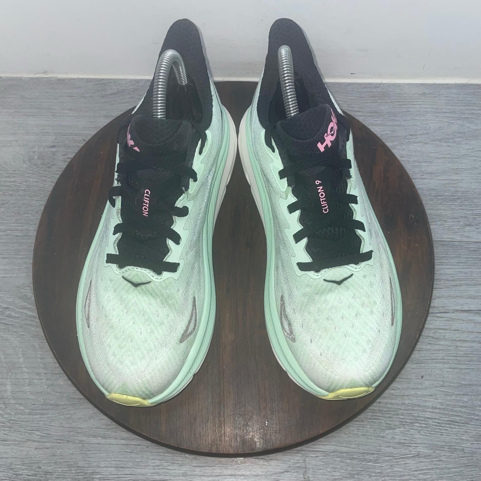 Hoka Clifton 9 Shoes Womens 8 Medium B Mint Fluorite Snow Melt 1127896 MNW