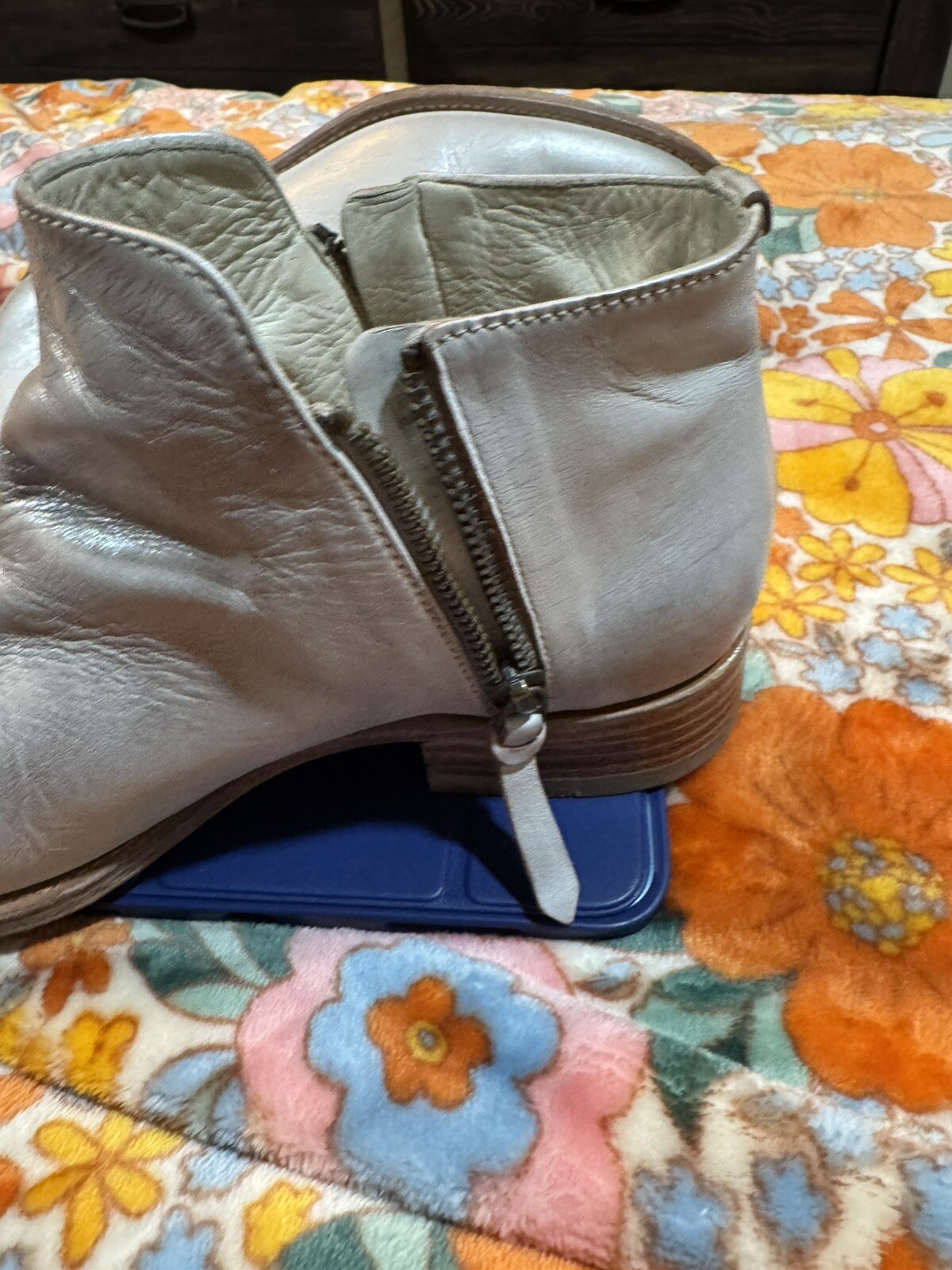 n.d.c. Made by Hand Helene Leather Booties In Light Gray Size 38.5