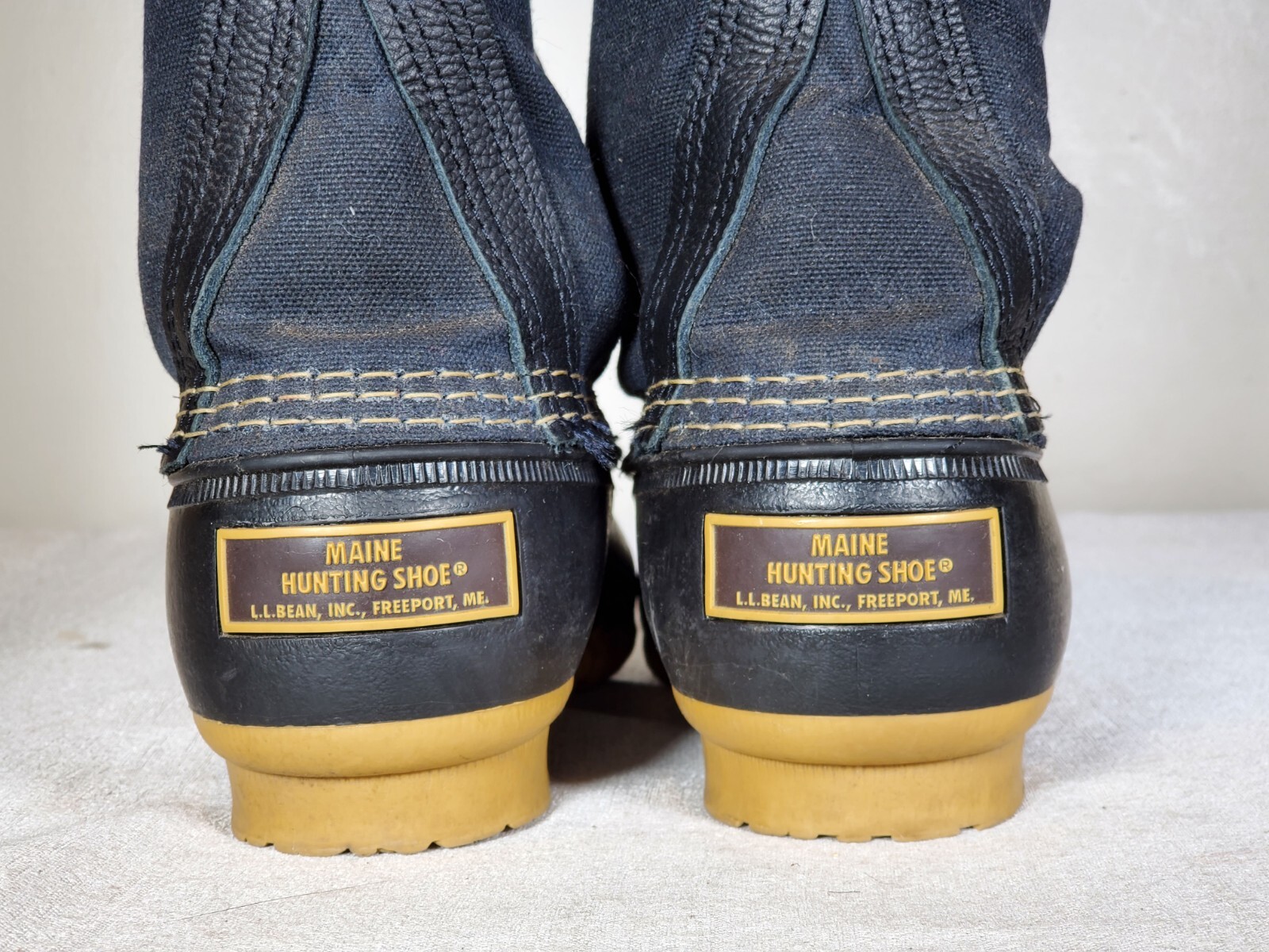 L.L. Bean Signature 16″ Black Waxed Canvas Unlined Tall Hunting Boots Women US 6