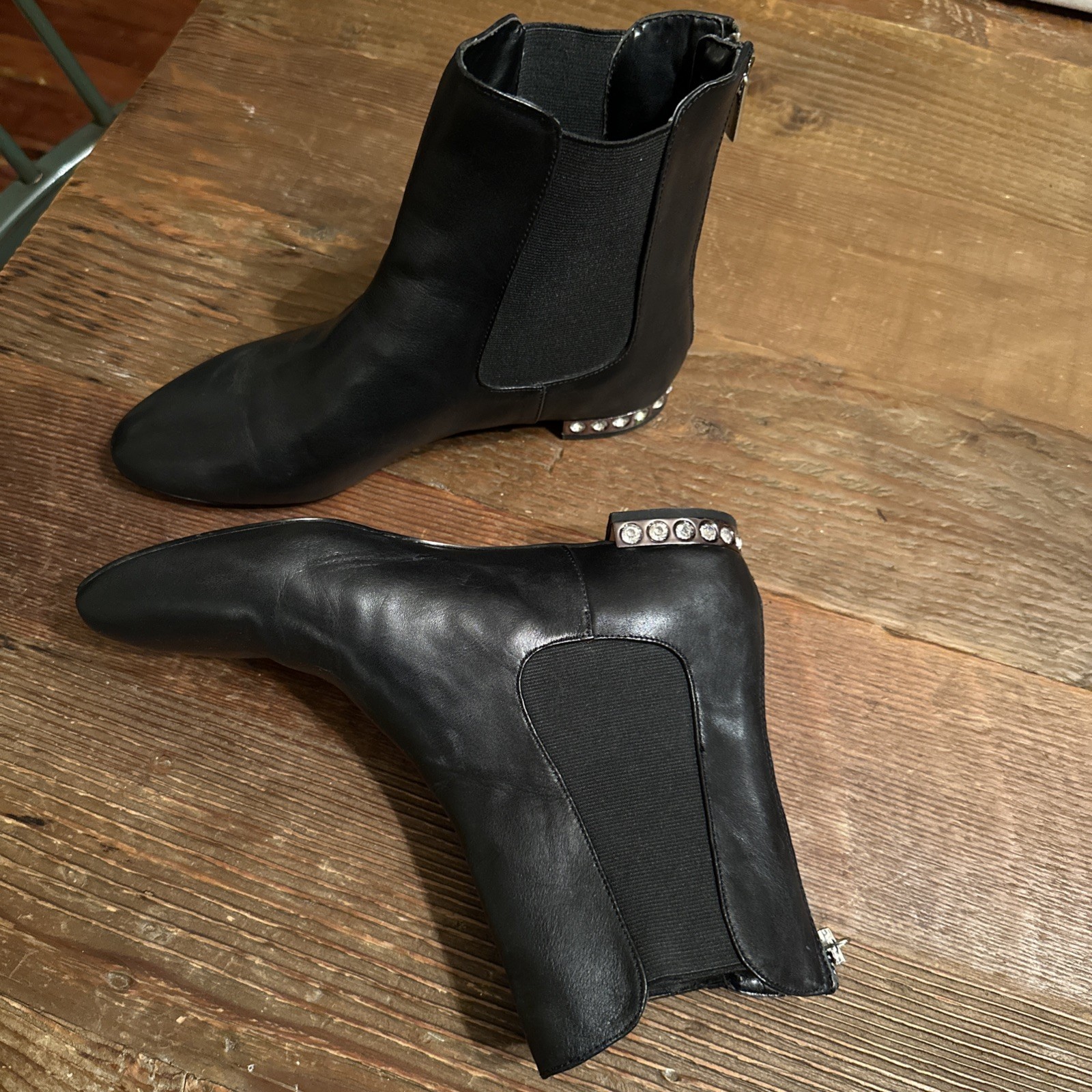 Modern Vice Glamorous Black Zip-up Booties – Women’s Size 37.5/ US 7.5